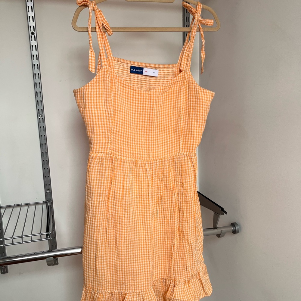 Old Navy Peach Gingham Sundress